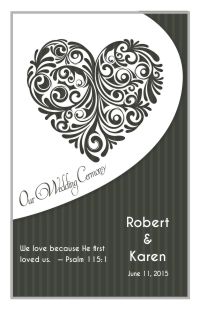 Wedding Program Cover Template 6F - Version 3